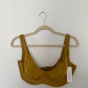 Cuup The Scoop in Gold Bra